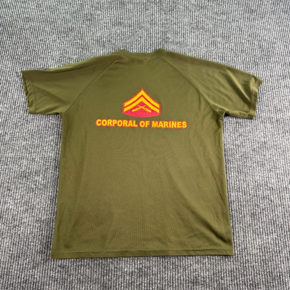 USMC Corporals Course T Shirt Mens M Olive MCAS Iwakuni Japan Military Marine